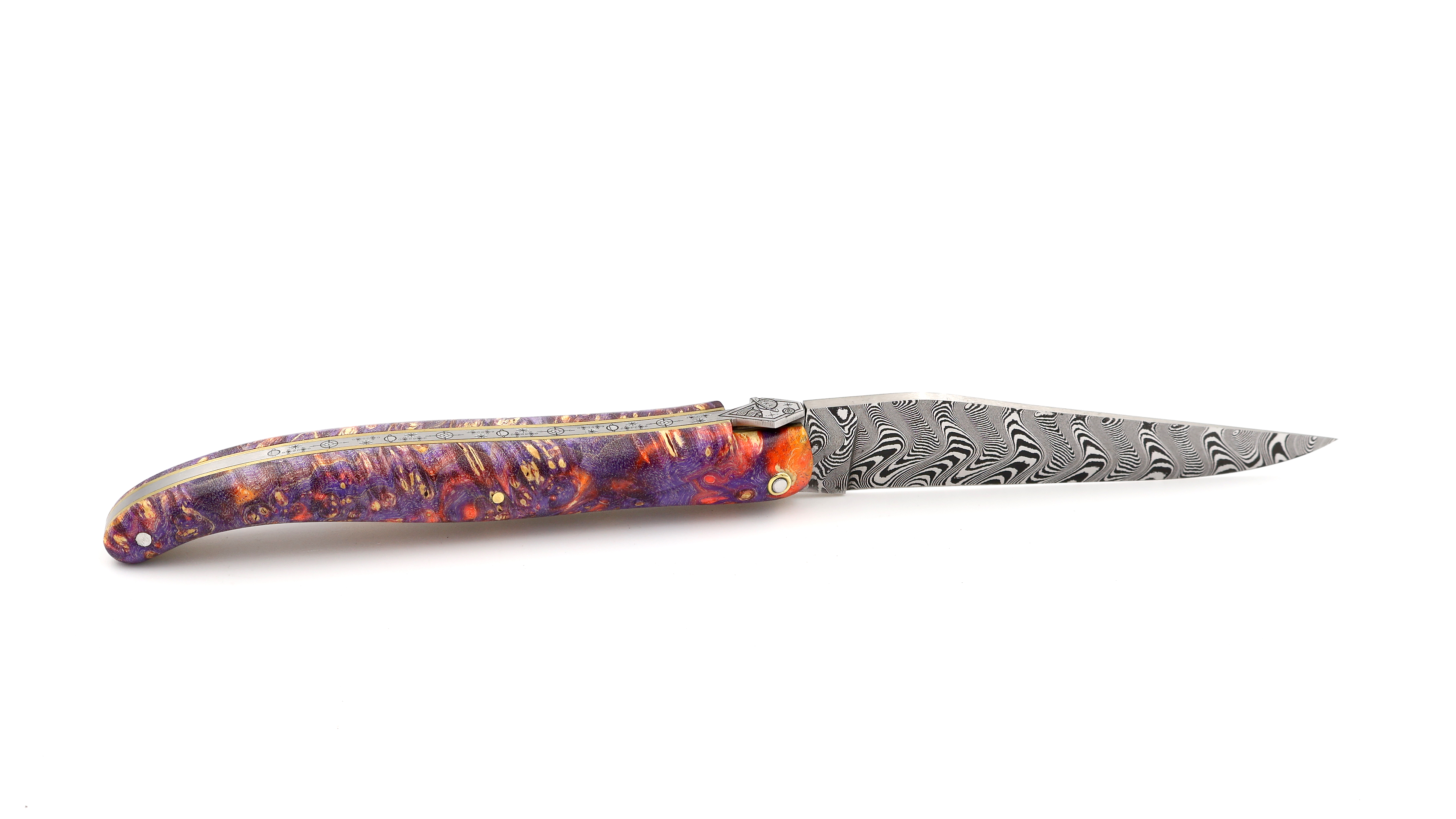 Laguiole en Aubrac Biene WELTRAUM DSC® Carbondamast Holunder Wurzelholz 12 cm