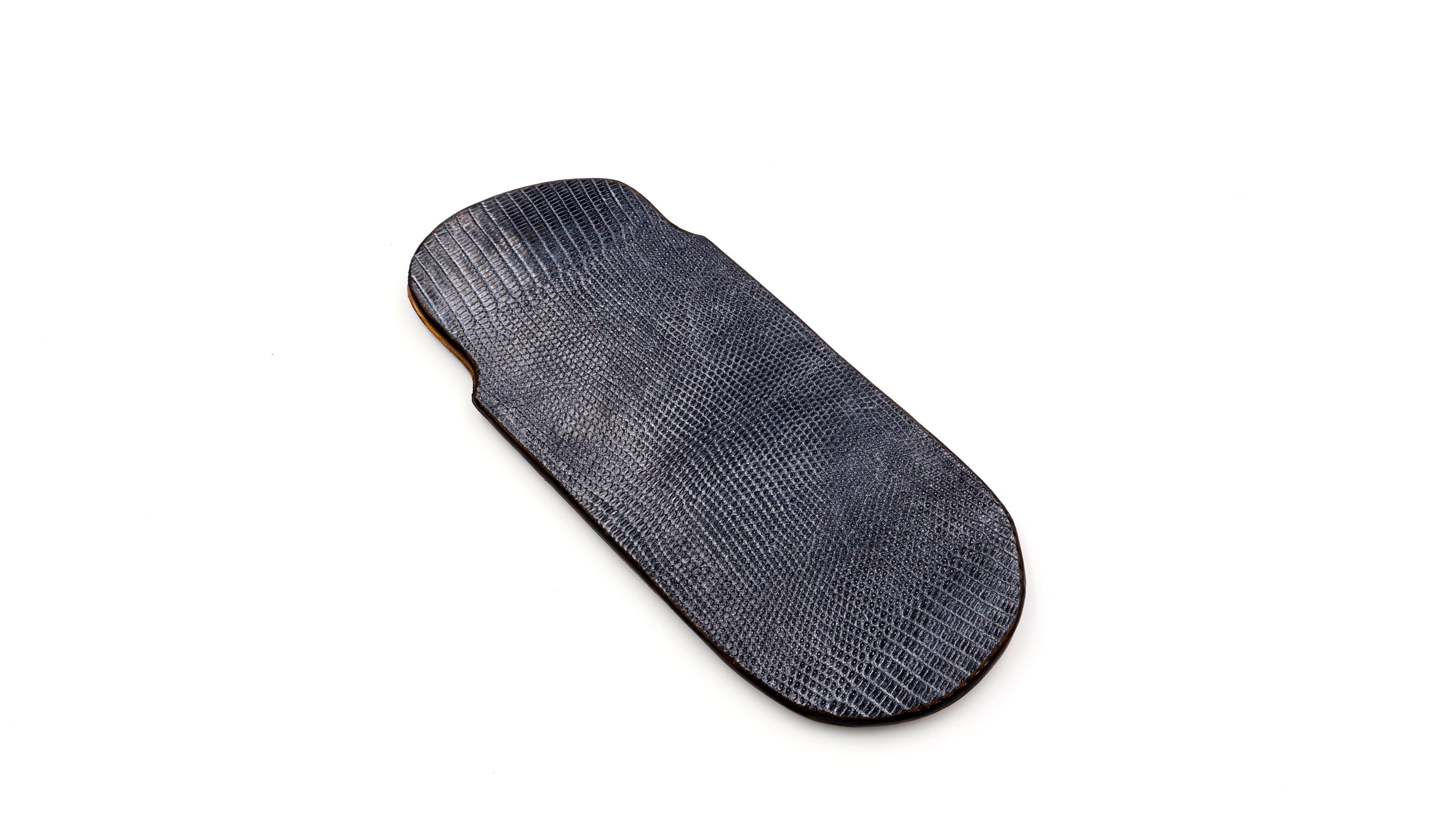 Atelier N°7 Stecketui Echsenleder dunkel grau 14,5 cm      