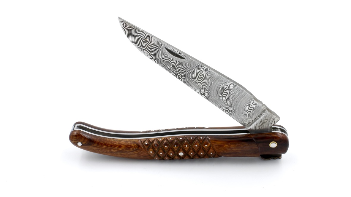 835ECA04-20C1-486B-91C8-1A34EE55DB71_1_105_c Fontenille Pataud Laguiole AIGUILLES (Needles) ironwood burl 12 cm