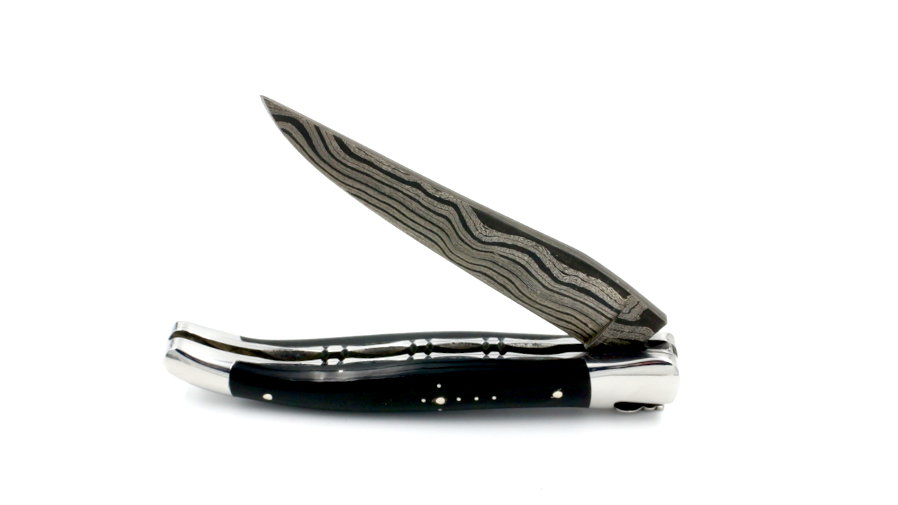 IMG_3856 Laguiole en Aubrac Damast Büffelhorn Doppelplatine 12 cm