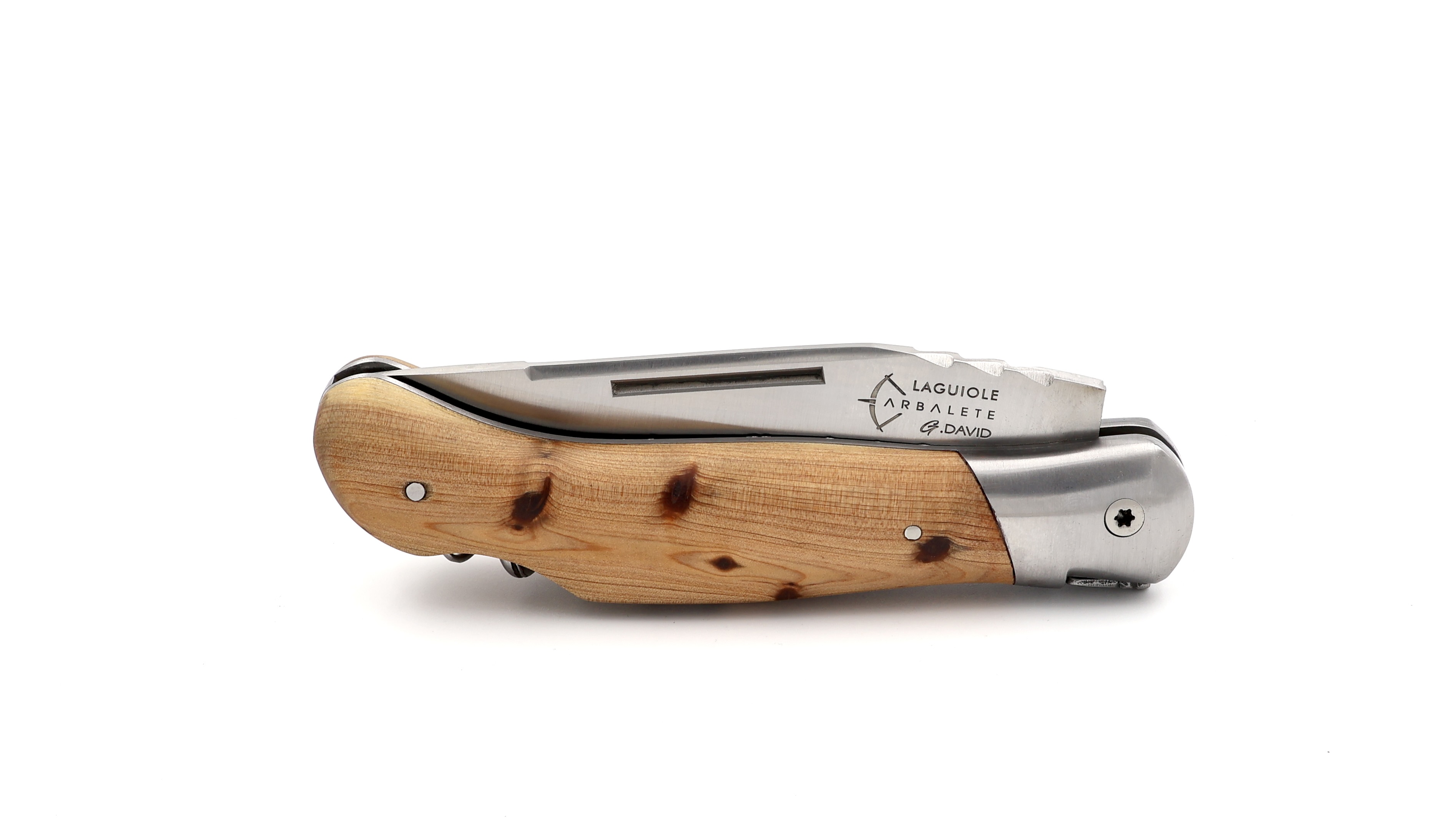 ARBALETE G. David Laguiole hunting knife NATURE with corkscrew juniper