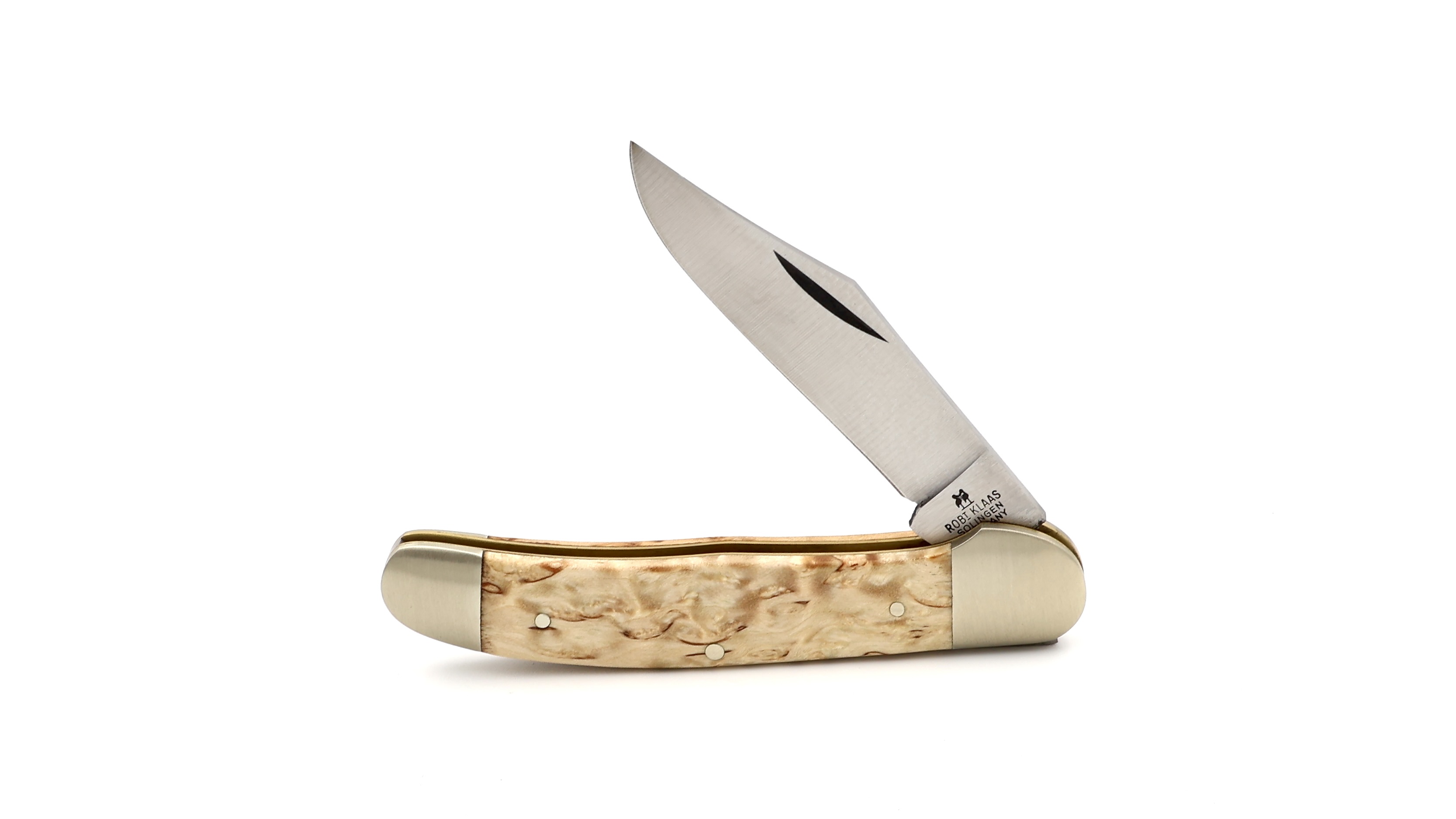 Robert Klaas US-Copperhead knife birch wood carbon blade