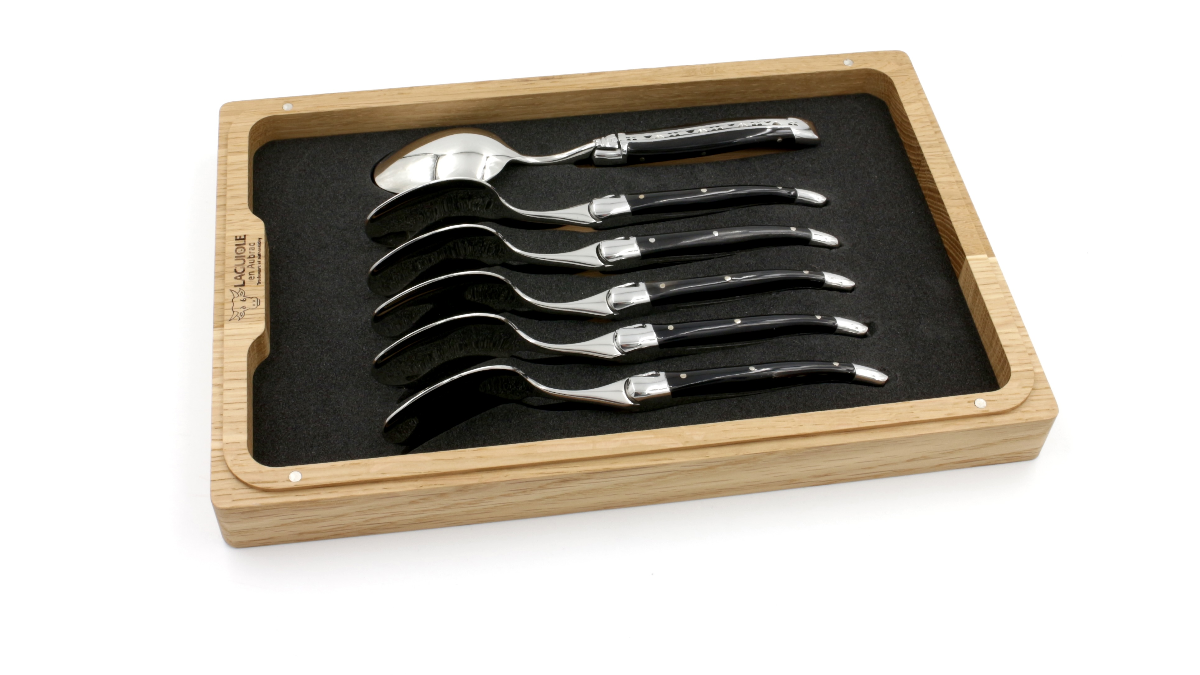 Laguiole en Aubrac Laguiole dessert spoons buffalo horn