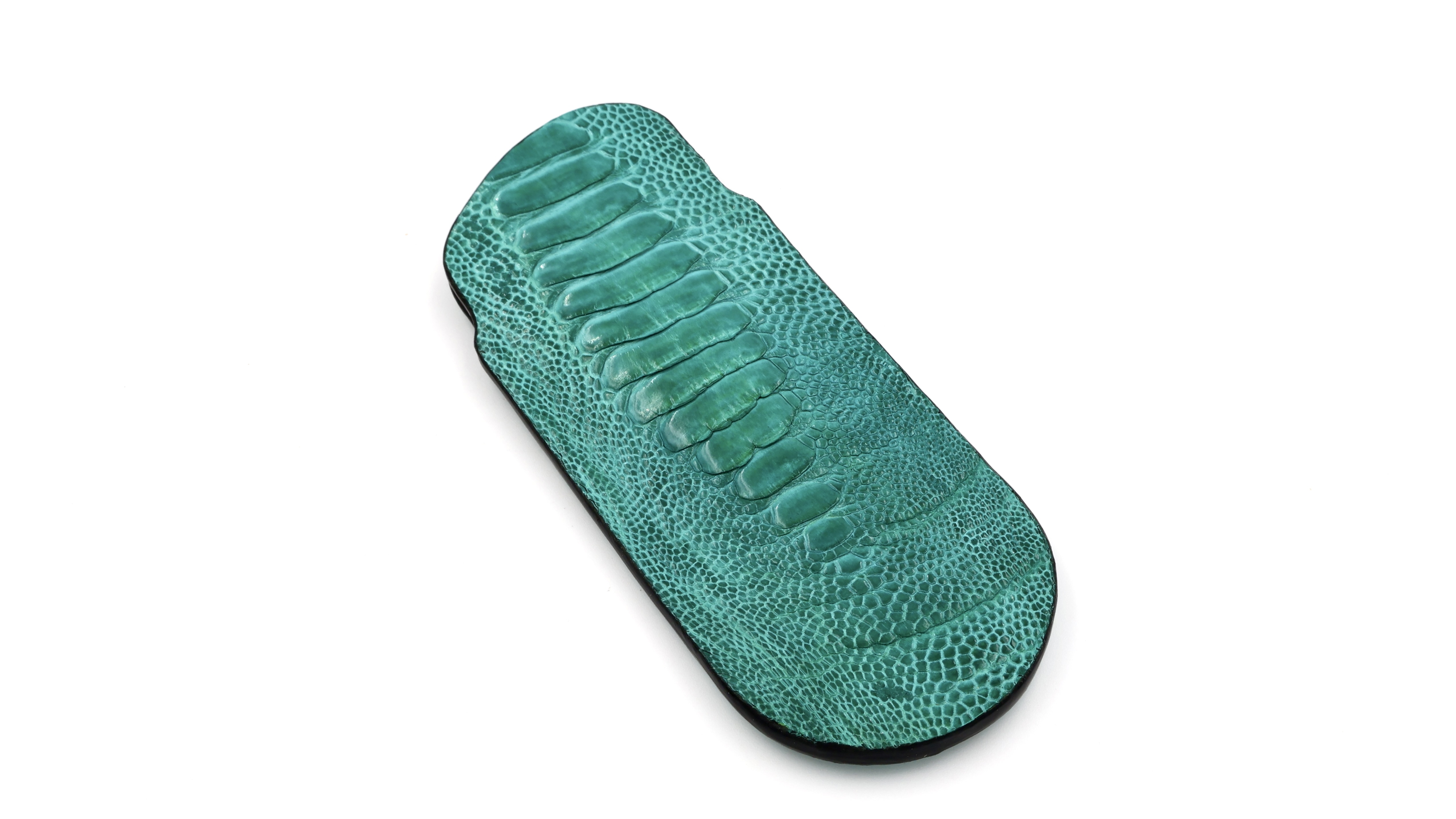 Atelier N°7 Stecketui Straussenbein Leder türkisgrün 14,5 cm   Atelier N°7 Stecketui Straussenbein Leder türkisgrün 14,5 cm