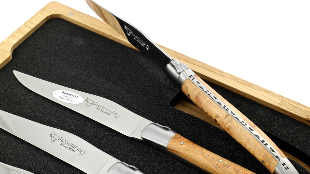 Laguiole en Aubrac steak knives set Juniper