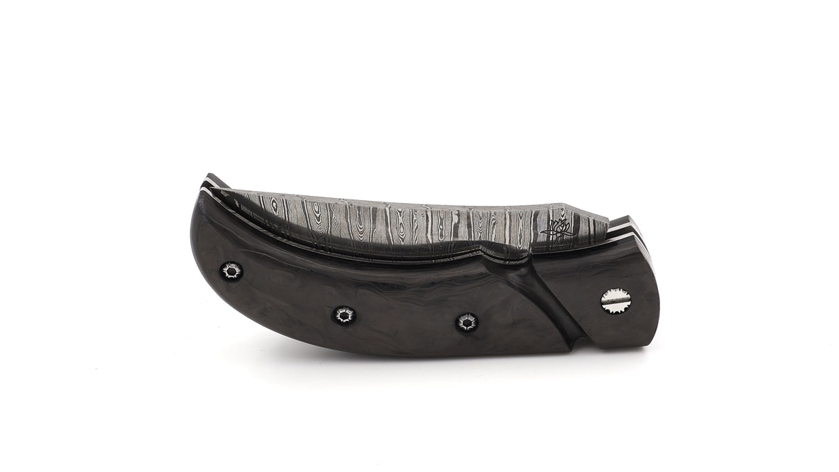 Coutellerie du Lotus CUSTOM Carbonfiber twisted Damast 