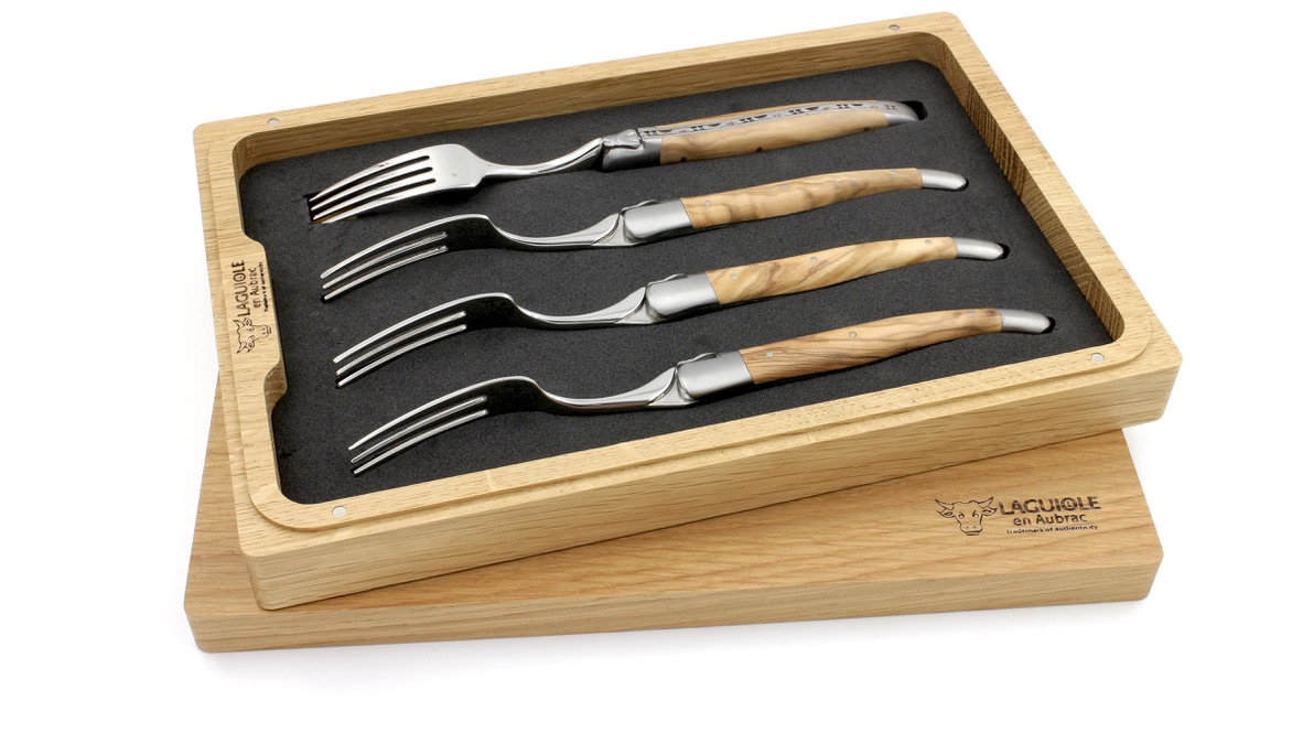 Laguiole en Aubrac Laguiole forks Olive wood