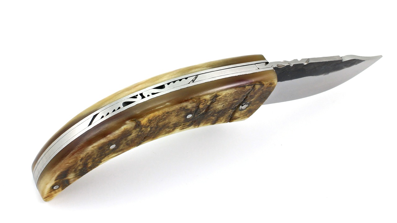 Amicu-Brut-de-Forge-5 AU SABOT AMICU korsisches Hirtenmesser Brut de Forge Widderhorn 11 cm