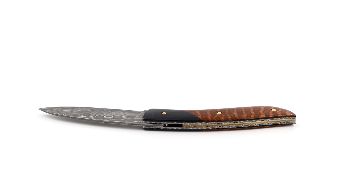 Atelier NÉVÉ Tim Bernard amourette wood and G10 damascus