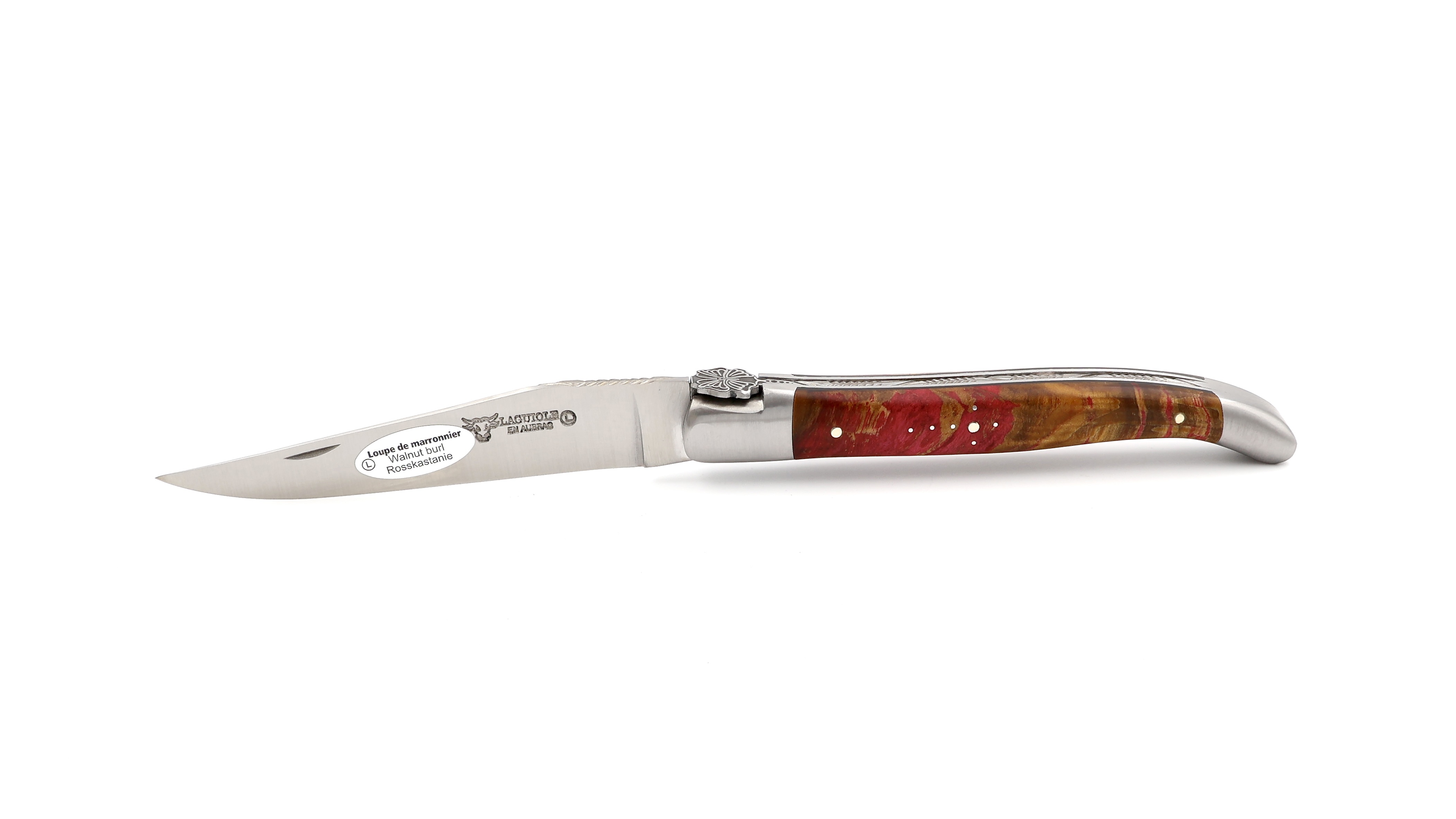 Laguiole en Aubrac Laguiole chesnut burl with butterfly bee