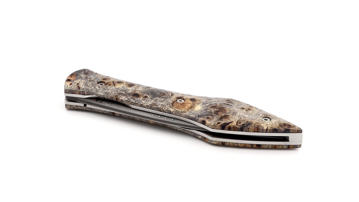 Laraud Blades L’Oegopsyde maple burlwood suminagashi VG10 damascus