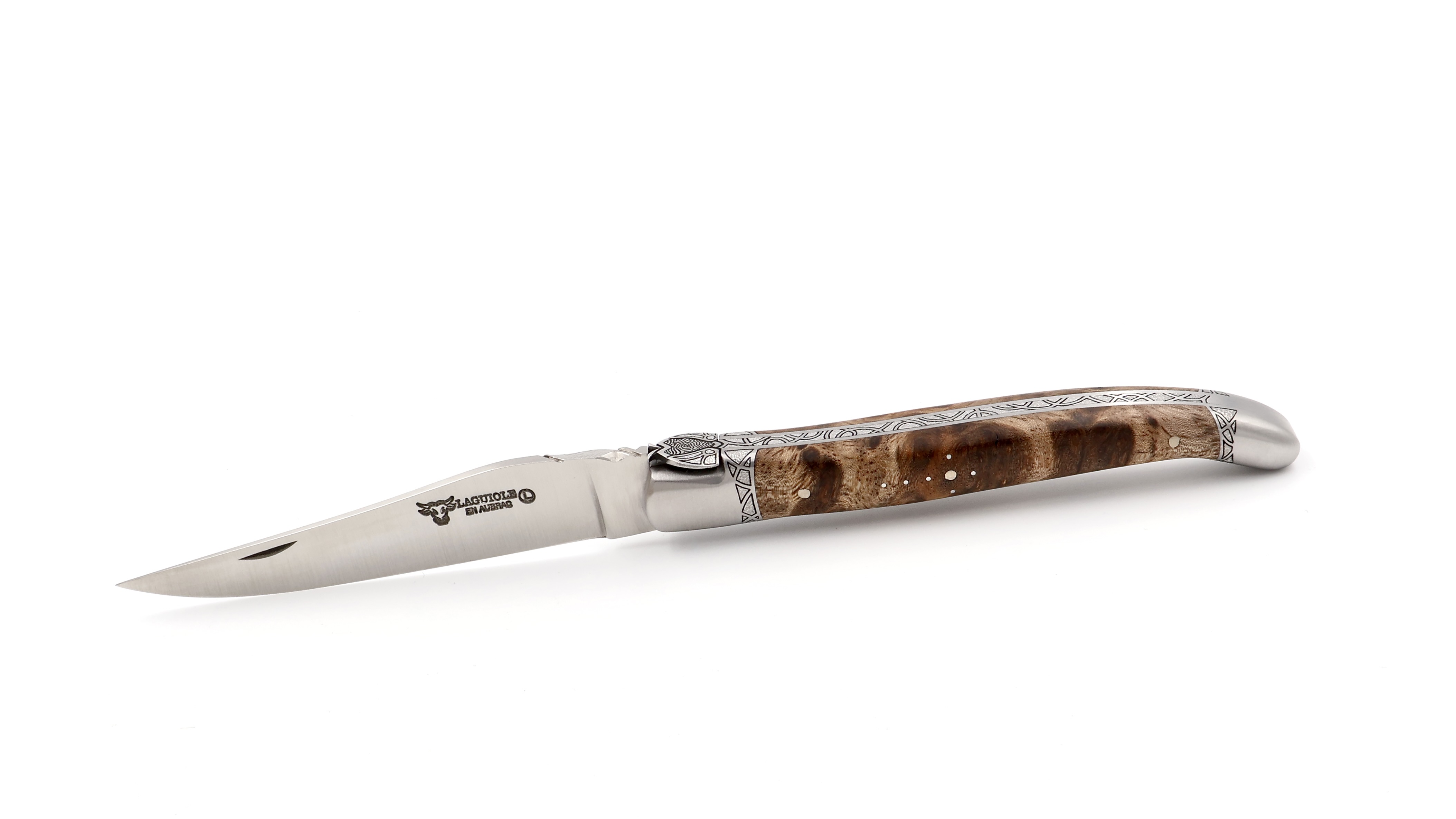 Laguiole en Aubrac master piece laguiole knife burl of albizia