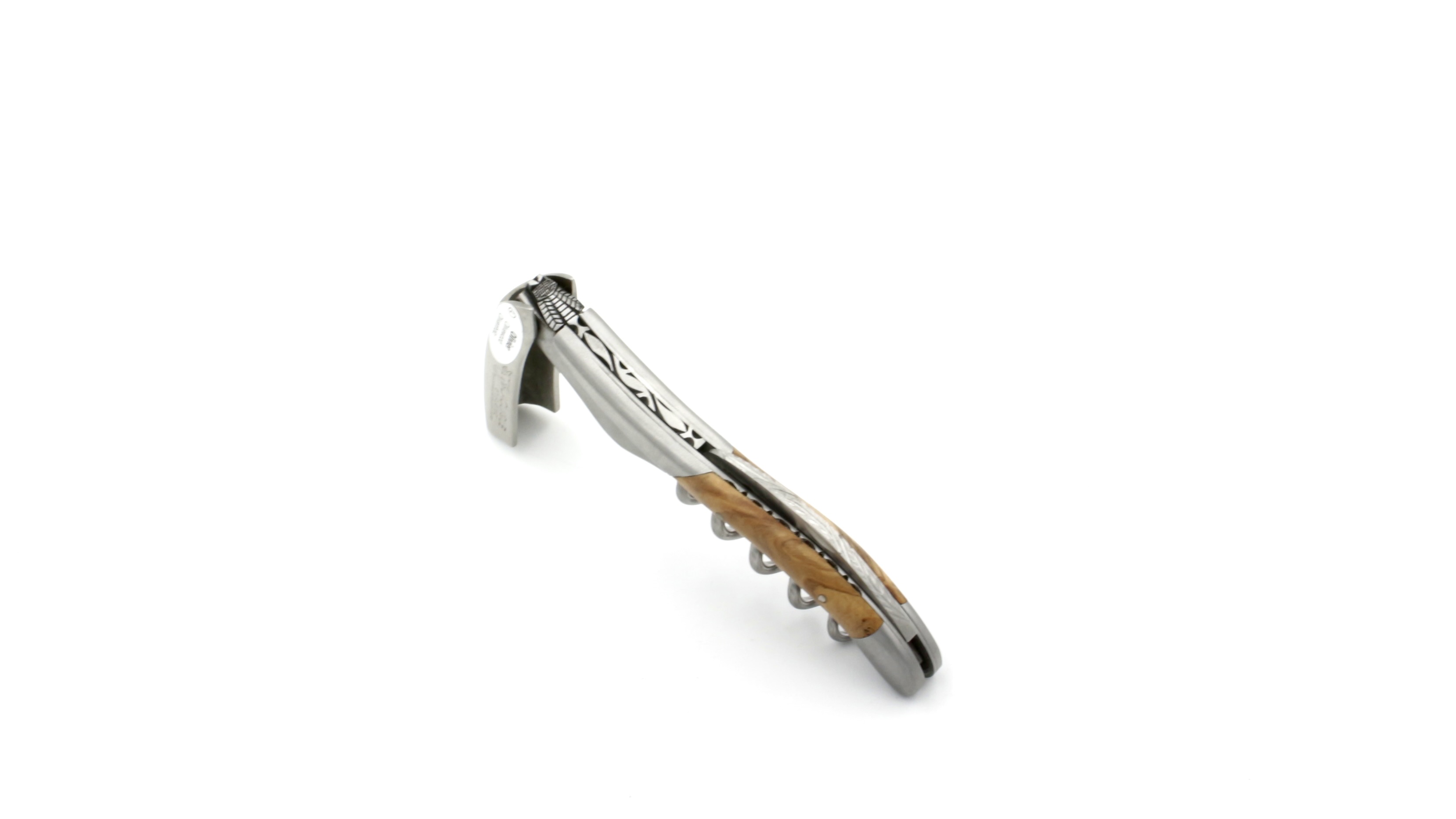 D080899F-6218-48A1-BB00-320C7E639283_1_201_a Laguiole en Aubrac Laguiole Sommelier knife olive wood, with guillochage, special bee