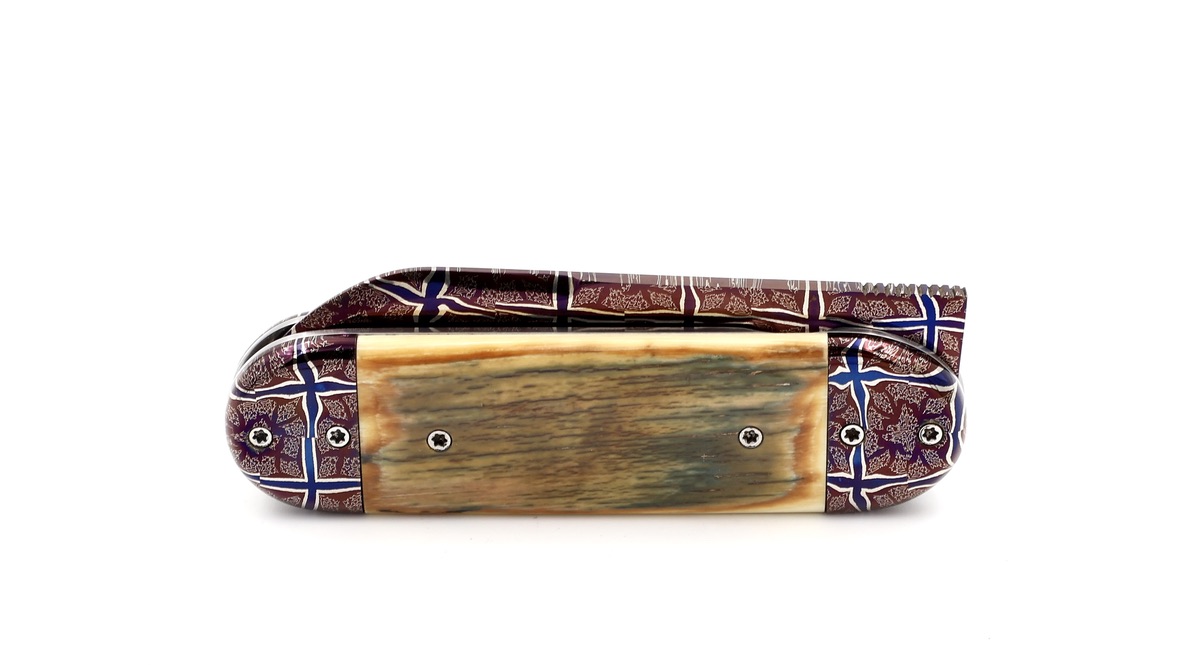 Philippe Soeuvre le BULL mammoth ivory damaskus blade 