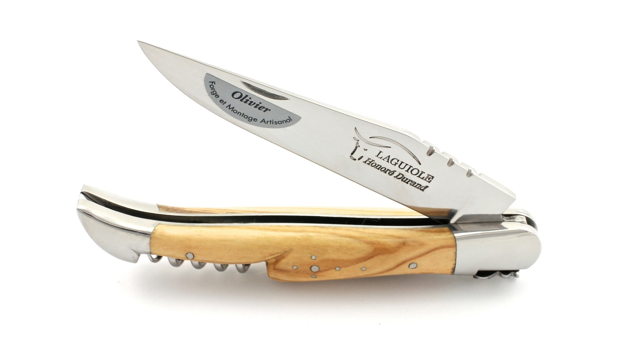 IMG_1725 Honoré Durand Laguiole Prestige Olive poliert Korkenzieher 12 cm