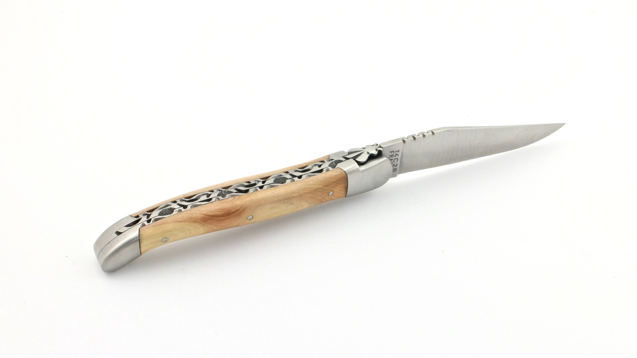 IMG_1673 Honoré Durand Laguiole Doppelplatine Wacholder 12 cm