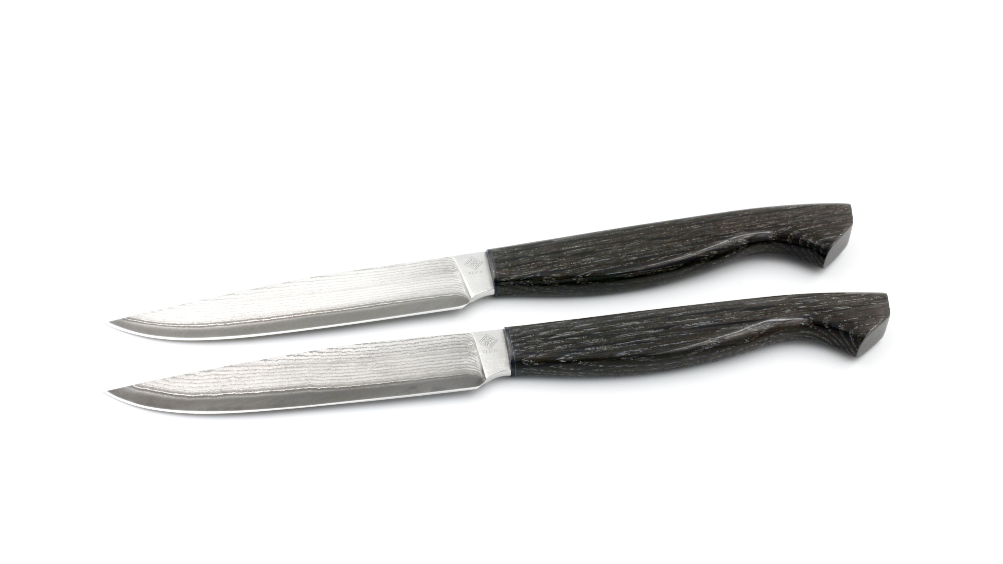 KLEOS Prestige Steakmesser VG10 Damast Mooreiche Set 2-tlg.