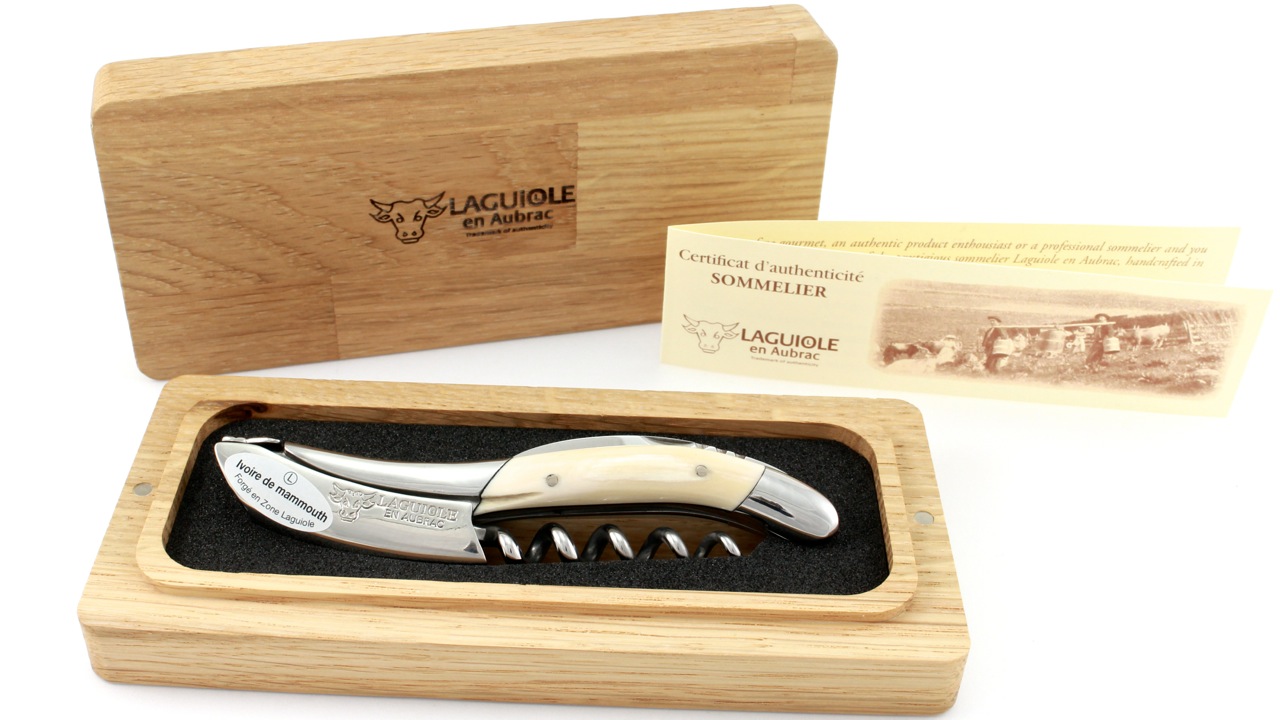 Laguiole en Aubrac Laguiole Sommelier knife Mammoutivory