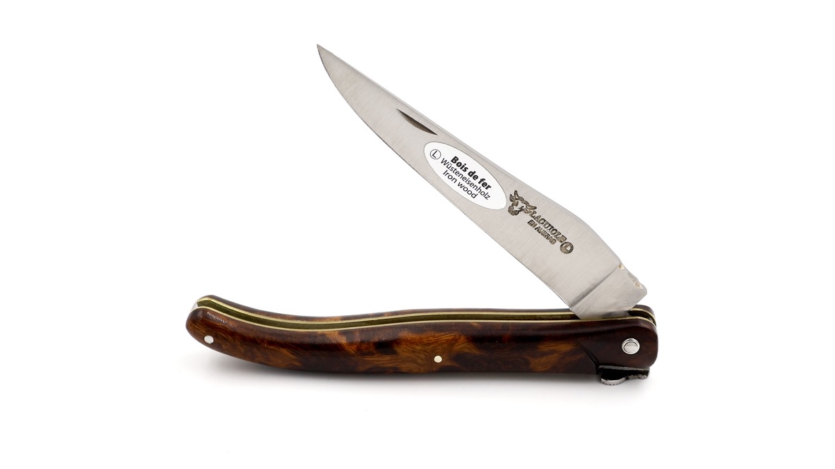 Laguiole en Aubrac Laguiole UNIQUE PIECE  ironwood burlwood 12 cm