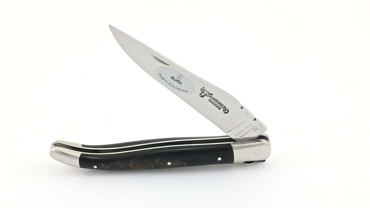 Laguiole en Aubrac knife buffalo crust 12 cm