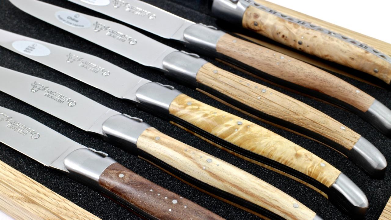  Laguiole en Aubrac europäische Hölzer Laguiole Steakmesser Set 6-teilig