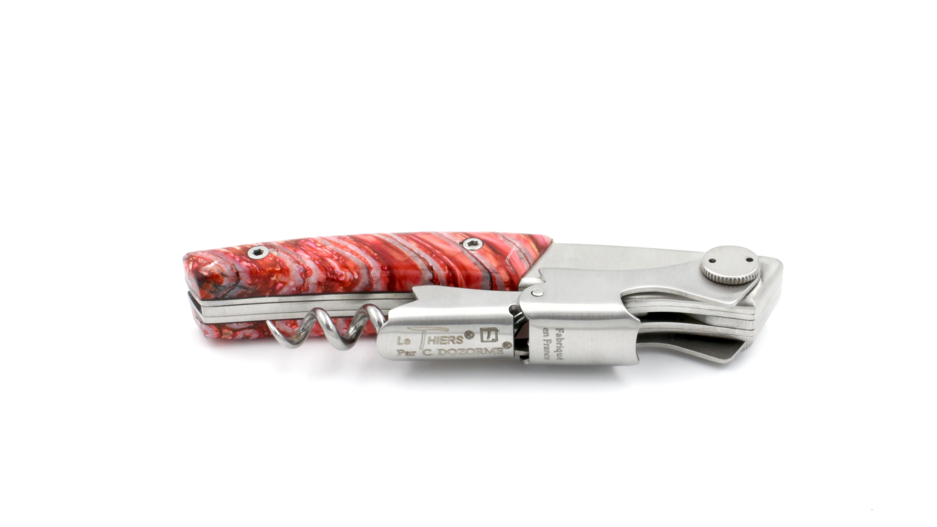 Claude DOZORME Le thiers sommelier knife mammoth tusk red