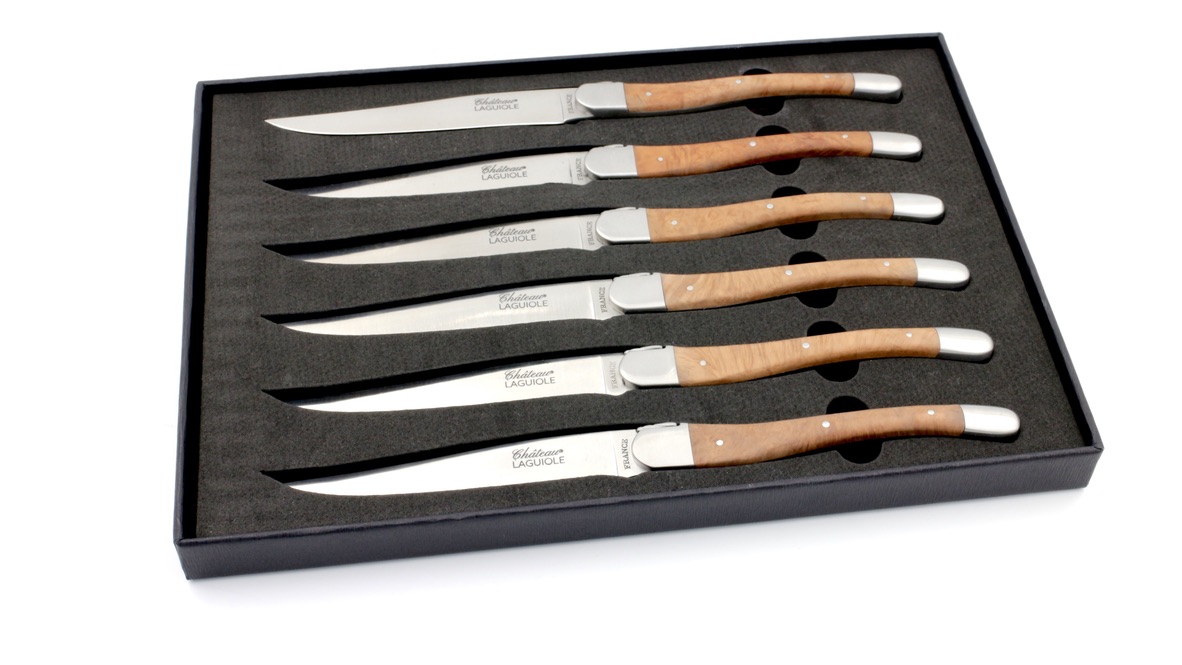 Château Laguiole SIGNATURE Steakmesser Bruyère Set 6-tlg.