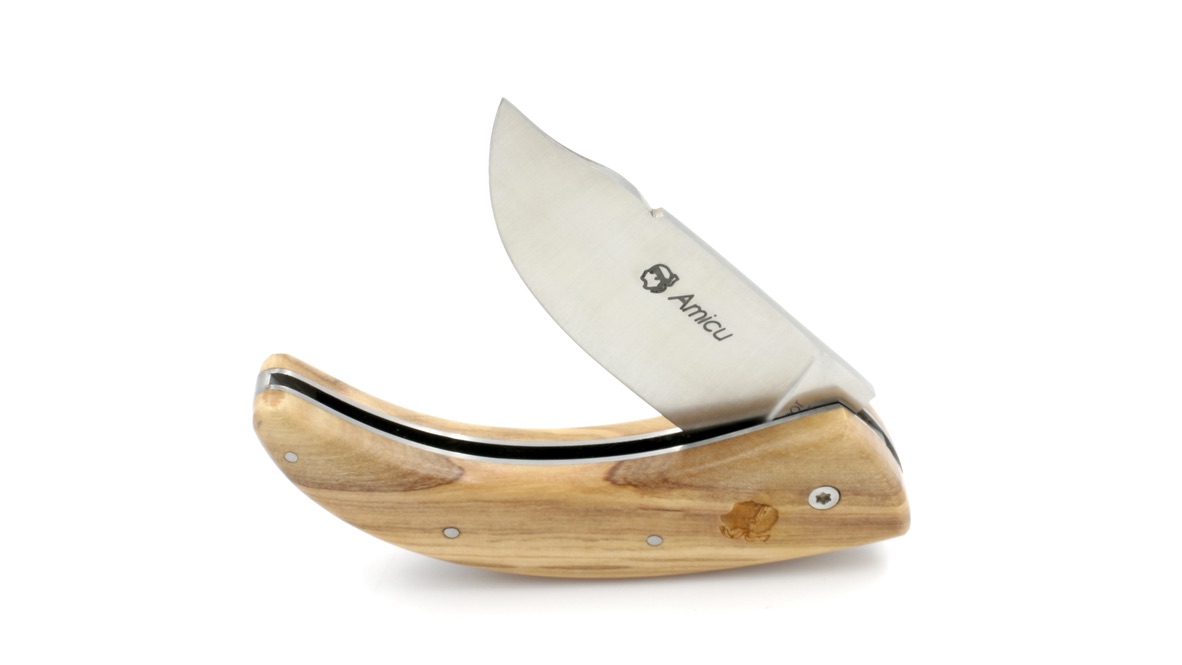 AU SABOT AMICU corsican shepherd knife olive wood 11 cm