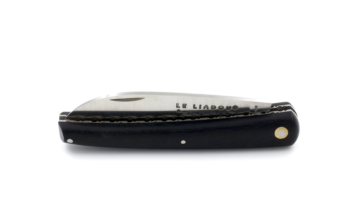 FA422ACE-D013-42AE-A9C2-63751E1010E8_1_105_c Liadou du Vallon® PETIT guillochiert Winzermesser Ebenholz 10,5 cm