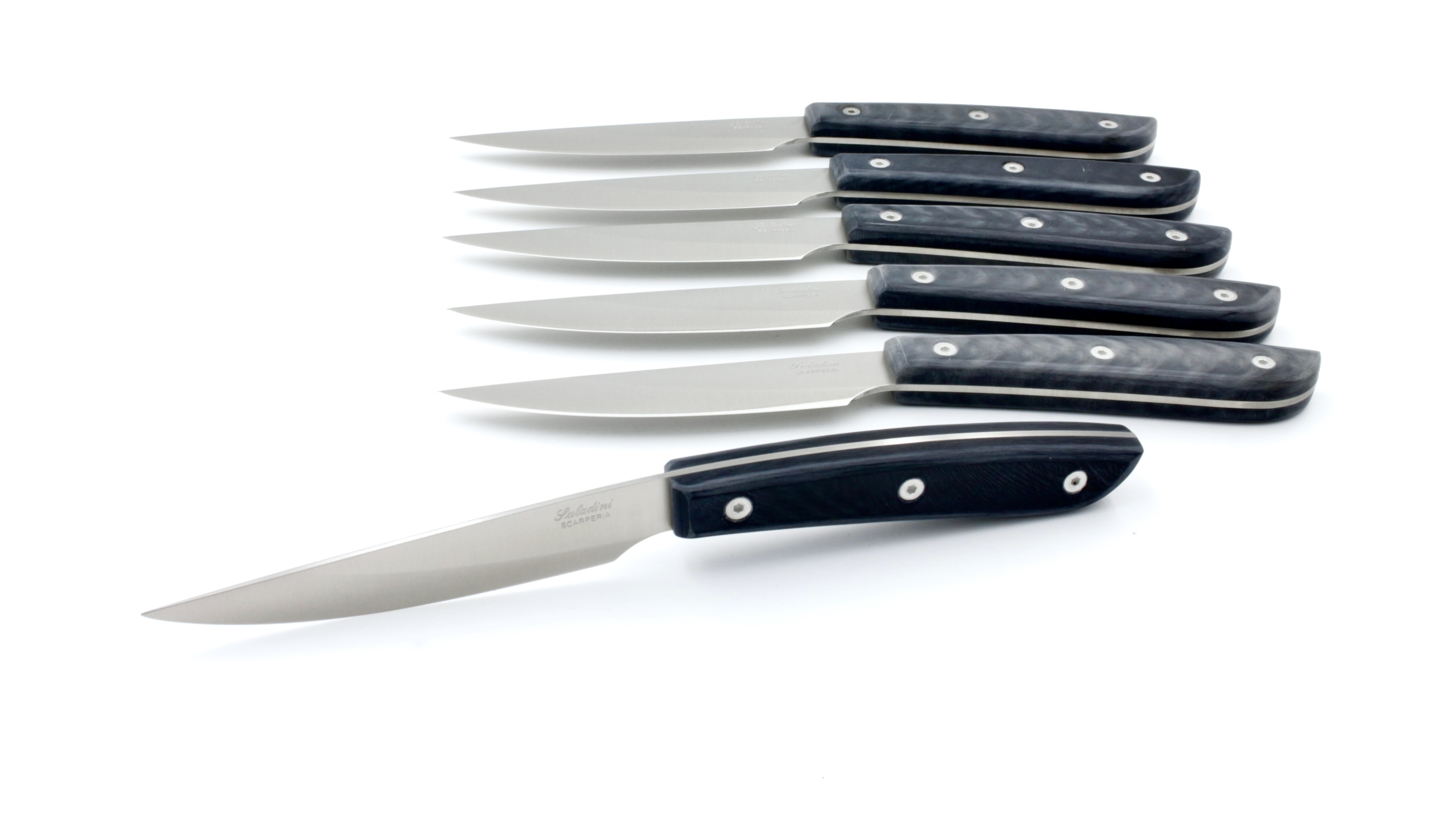 Saladini Steakmesser-Set 6-tlg. Sliced Resin schwarz