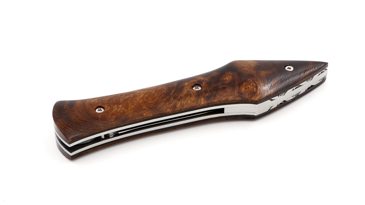 LARAUD Blades  L’Oegopsyde Wüsteneisen Wurzelholz Suminagashi VG10 Damast 