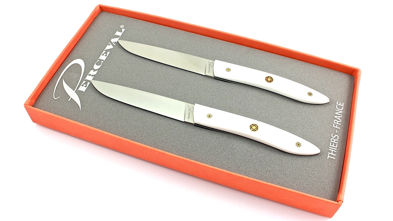 PERCEVAL Adret Steakmesser Corian Set 2-tlg PERCEVAL Adret Steakmesser Corian Set 2-tlg