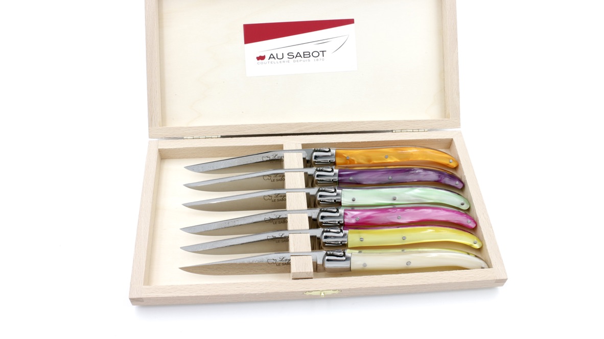 AU SABOT Laguiole Steakmesser Harmony Set 6-teilig