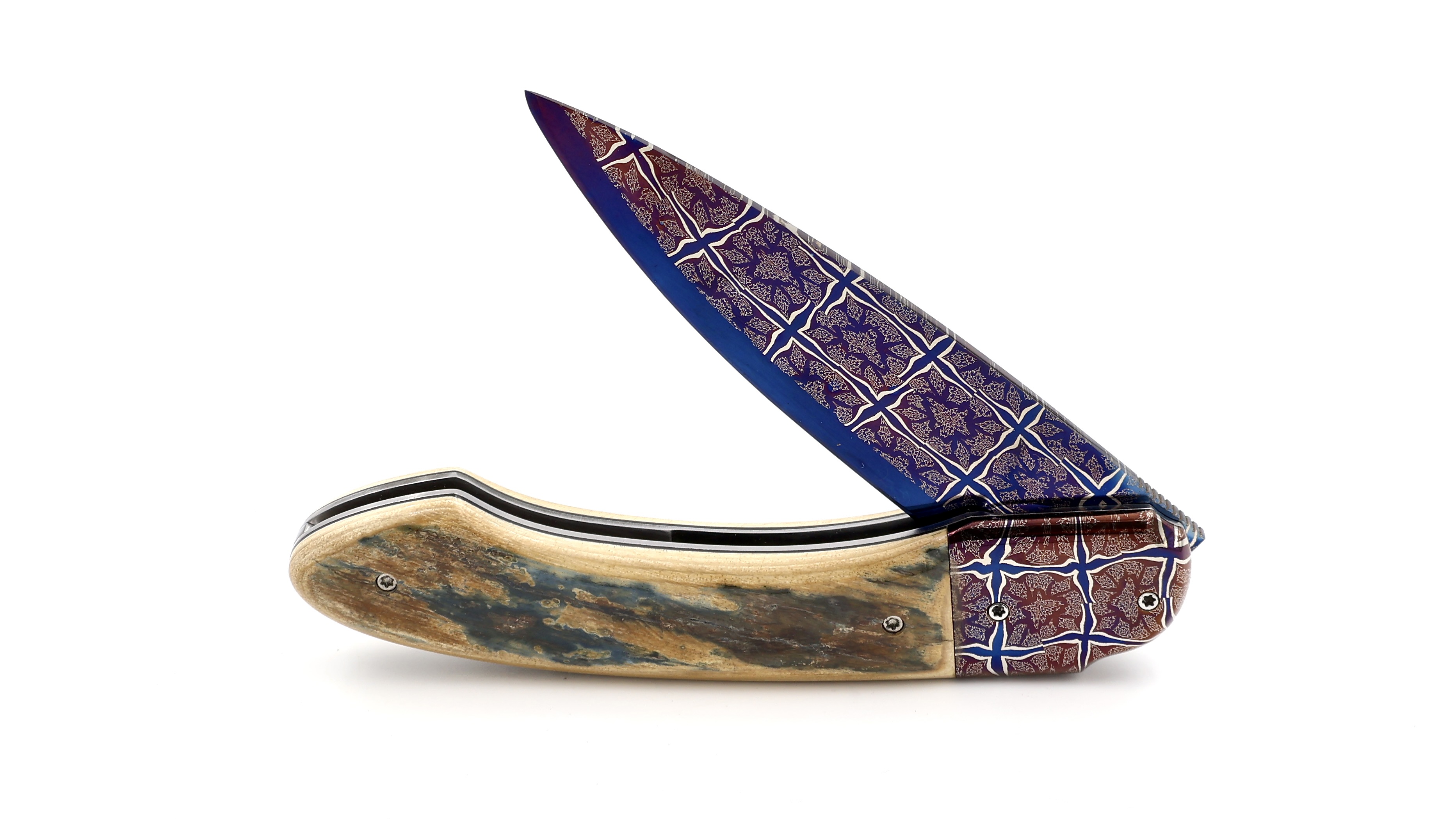 Philippe Soeuvre le Vault de lugny mammoth ivory mosaic damaskus blade
