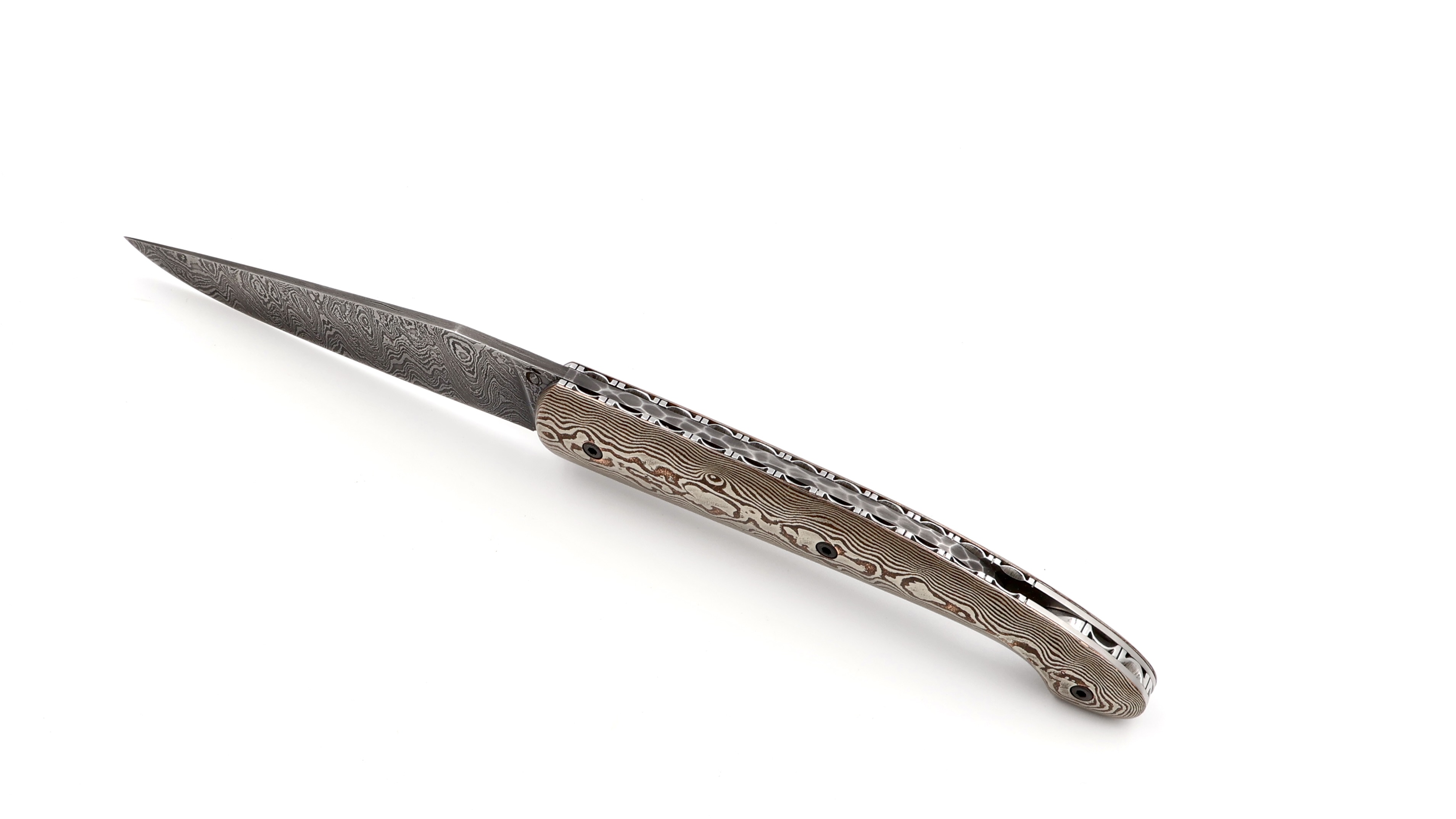 Atelier Ôdae Le PASSAGER  Mokume-Gane handgeschmiedete Damastklinge   Atelier Ôdae Le PASSAGER  Mokume-Gane handgeschmiedete Damastklinge