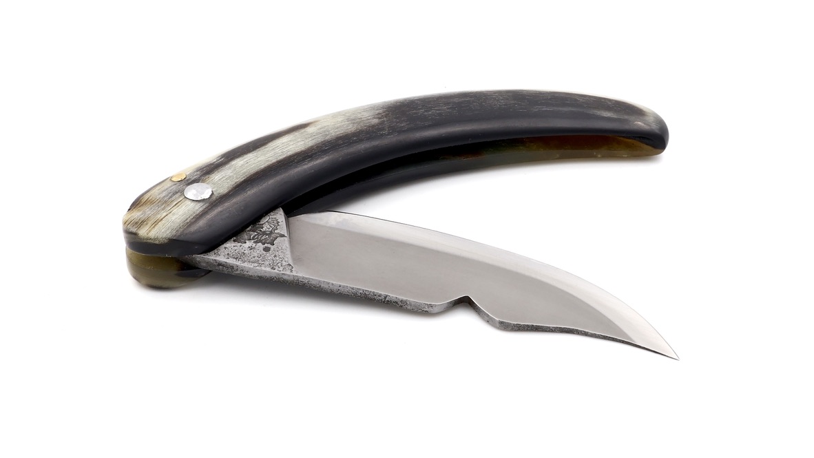 Coutellerie du Lotus Cornicciolu Widderhorn matt korsisches Hirtenmesser 12,5 cm   Coutellerie du Lotus Cornicciolu Widderhorn matt korsisches Hirtenmesser 12,5 cm