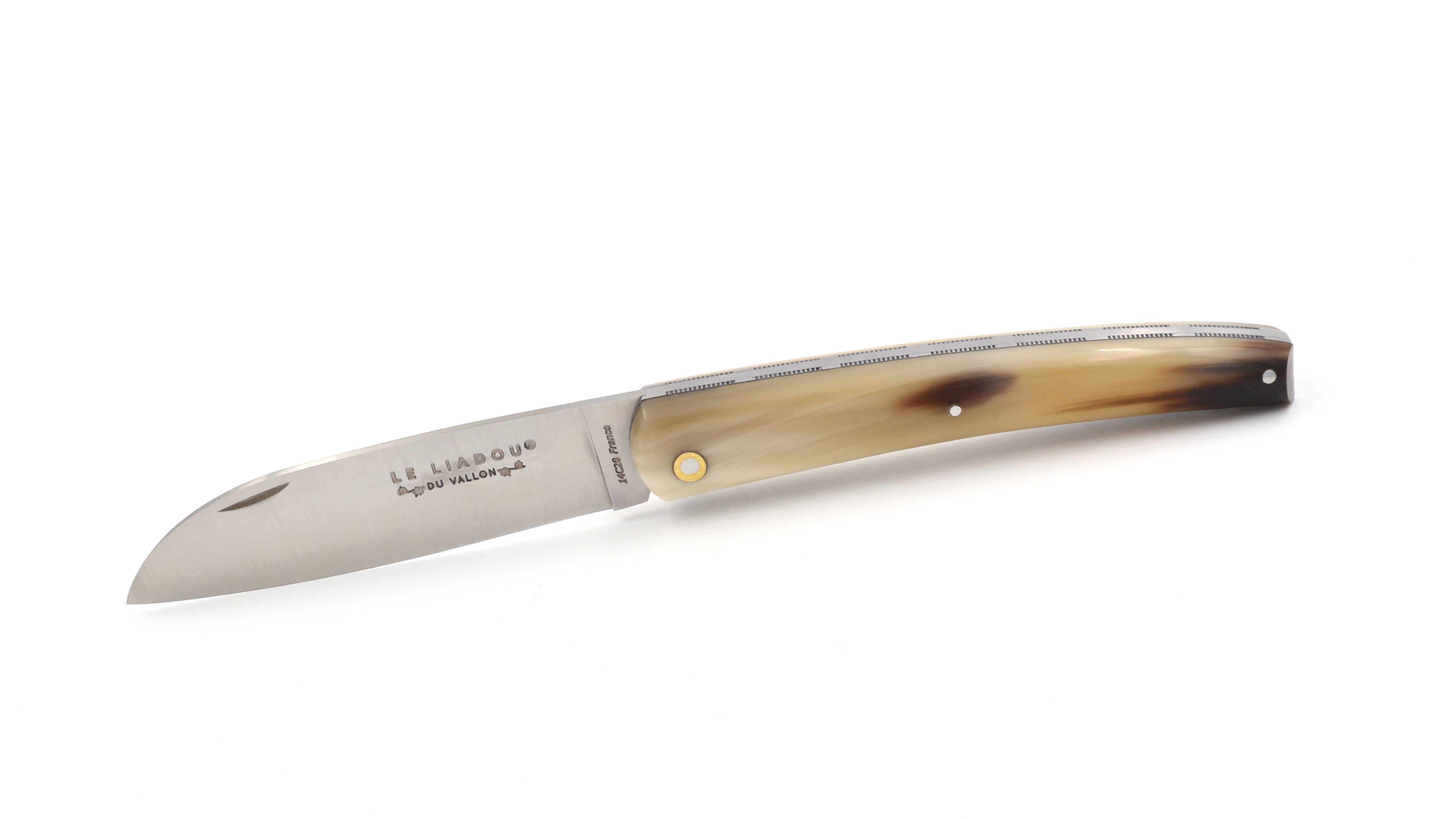 Liadou du Vallon® Winzermesser Hornspitze guillochiert 12 cm