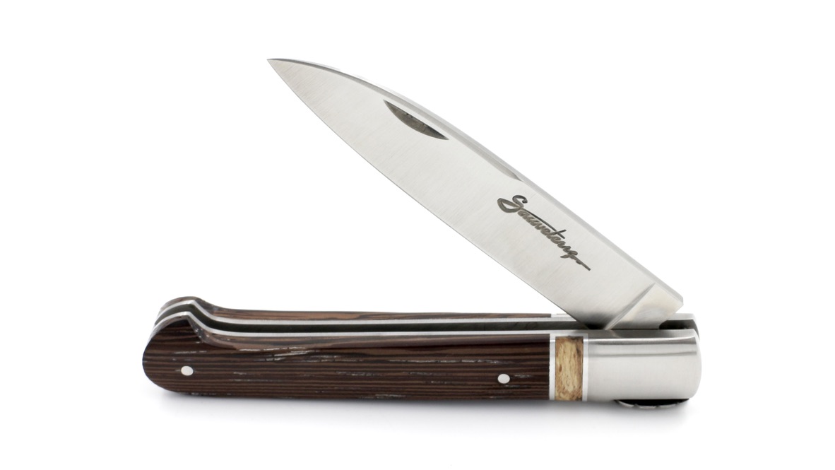 Sauveterre knife Wenge wood inlay Aubrac wood