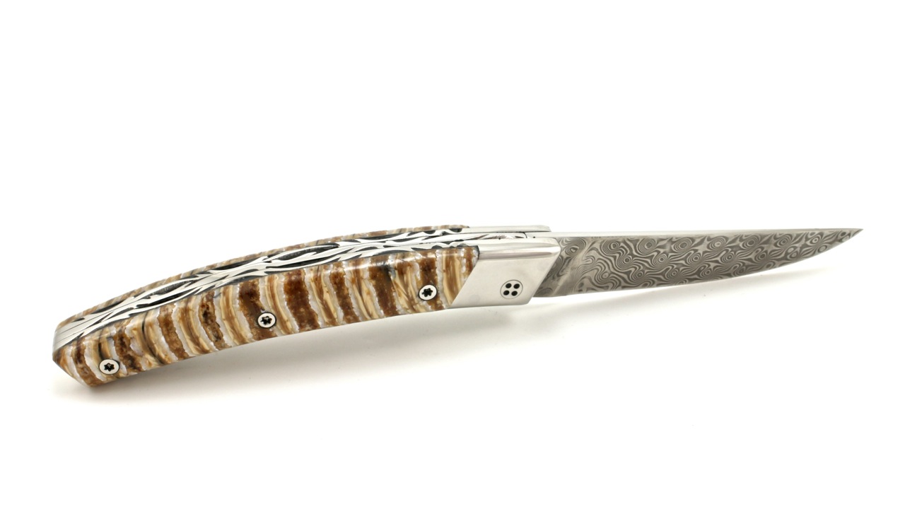 RLT-DA-Mammut-natur-6 Claude Dozorme Thiers RLT L'ATELIER mammoth damascus blade