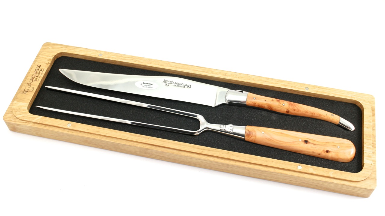 Tranchier-Wacholder-pol-2 Laguiole en Aubrac Laguiole Tranchierbesteck Chef Wacholder poliert