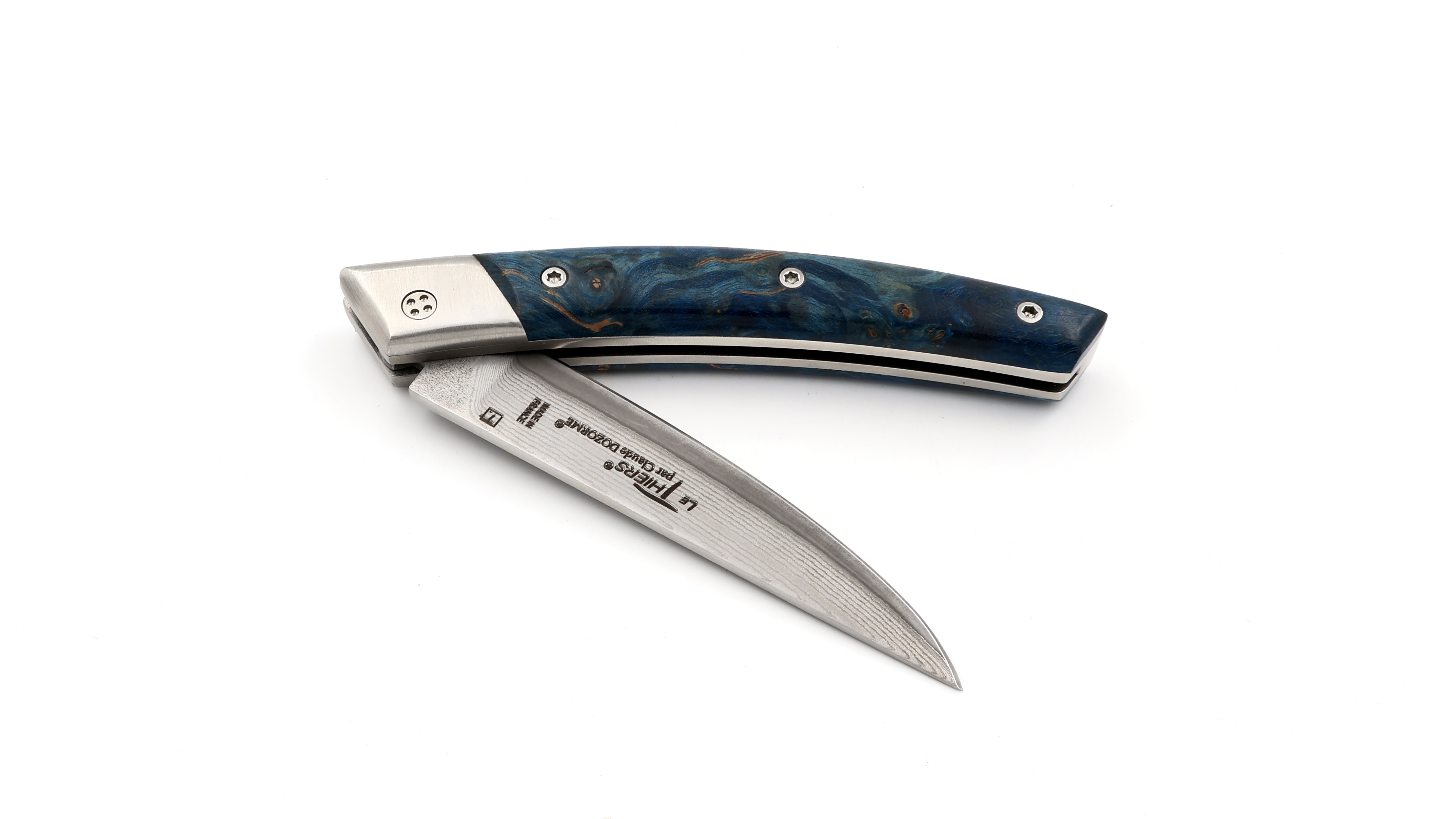 Claude DOZORME Thiers RLT maple burl VG10 damascus blade Claude DOZORME Thiers RLT maple burl VG10 damascus blade