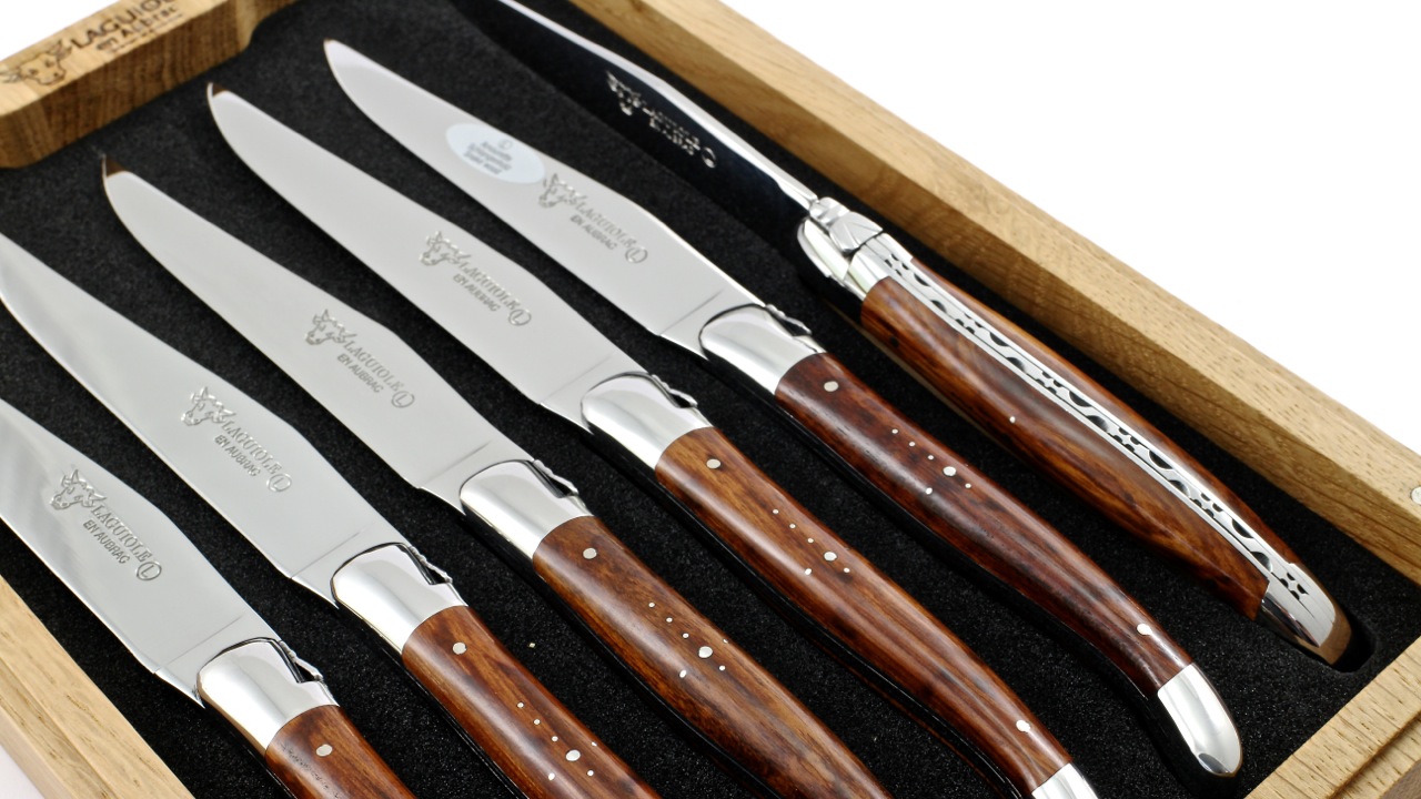 Laguiole en Aubrac Amourette Laguiole Steakmesser Set