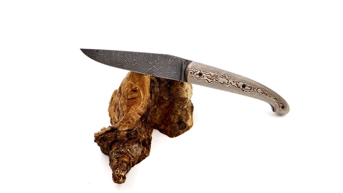 Atelier Ôdae Le PASSAGER  Mokume-Gane handgeschmiedete Damastklinge   Atelier Ôdae Le PASSAGER  Mokume-Gane handgeschmiedete Damastklinge