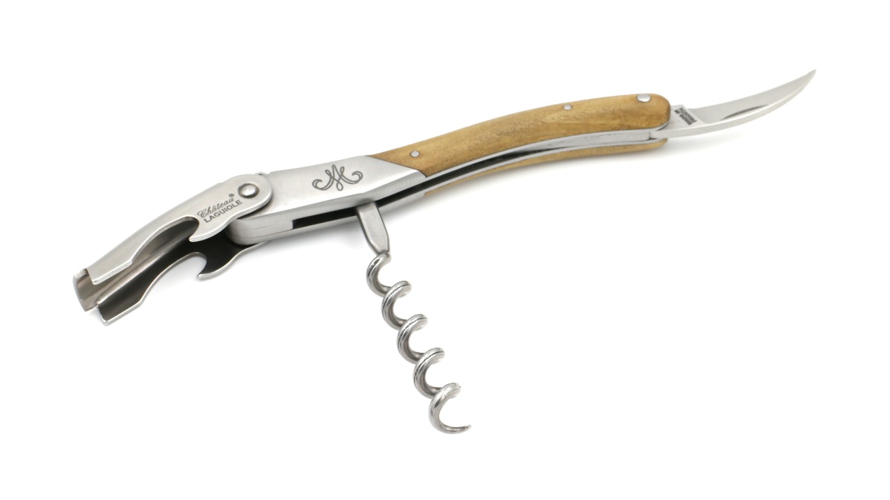 CLVE3030-4 Château Laguiole GRAND CRU Sommeliermesser Versailles Tulpenbaum Holz