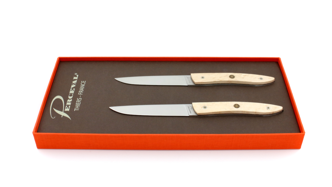 PERCEVAL Adret Steak knives Set of 2 maple