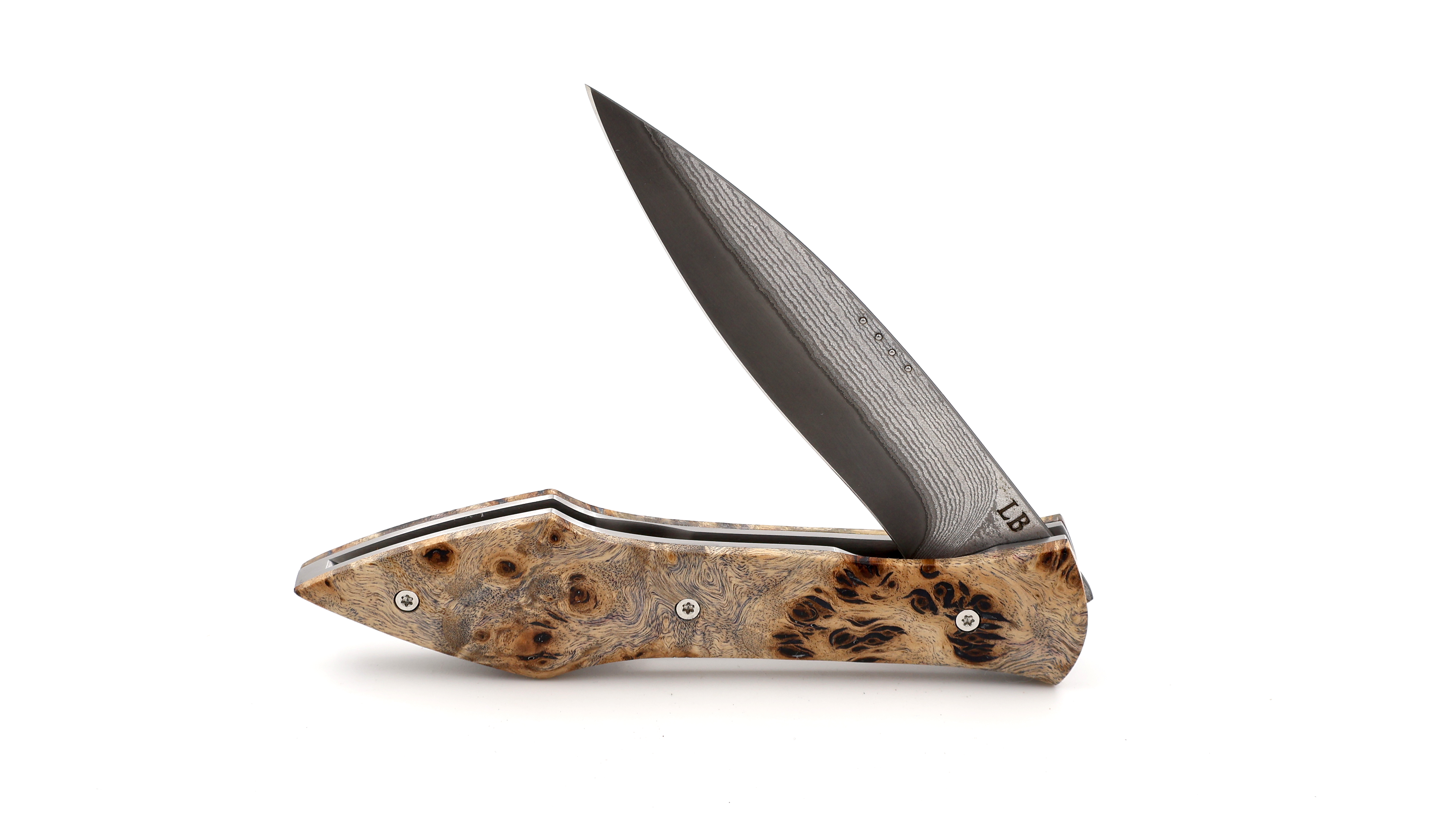 LARAUD Blades  L’Oegopsyde Ahorn Wurzelholz Suminagashi VG10 Damast
