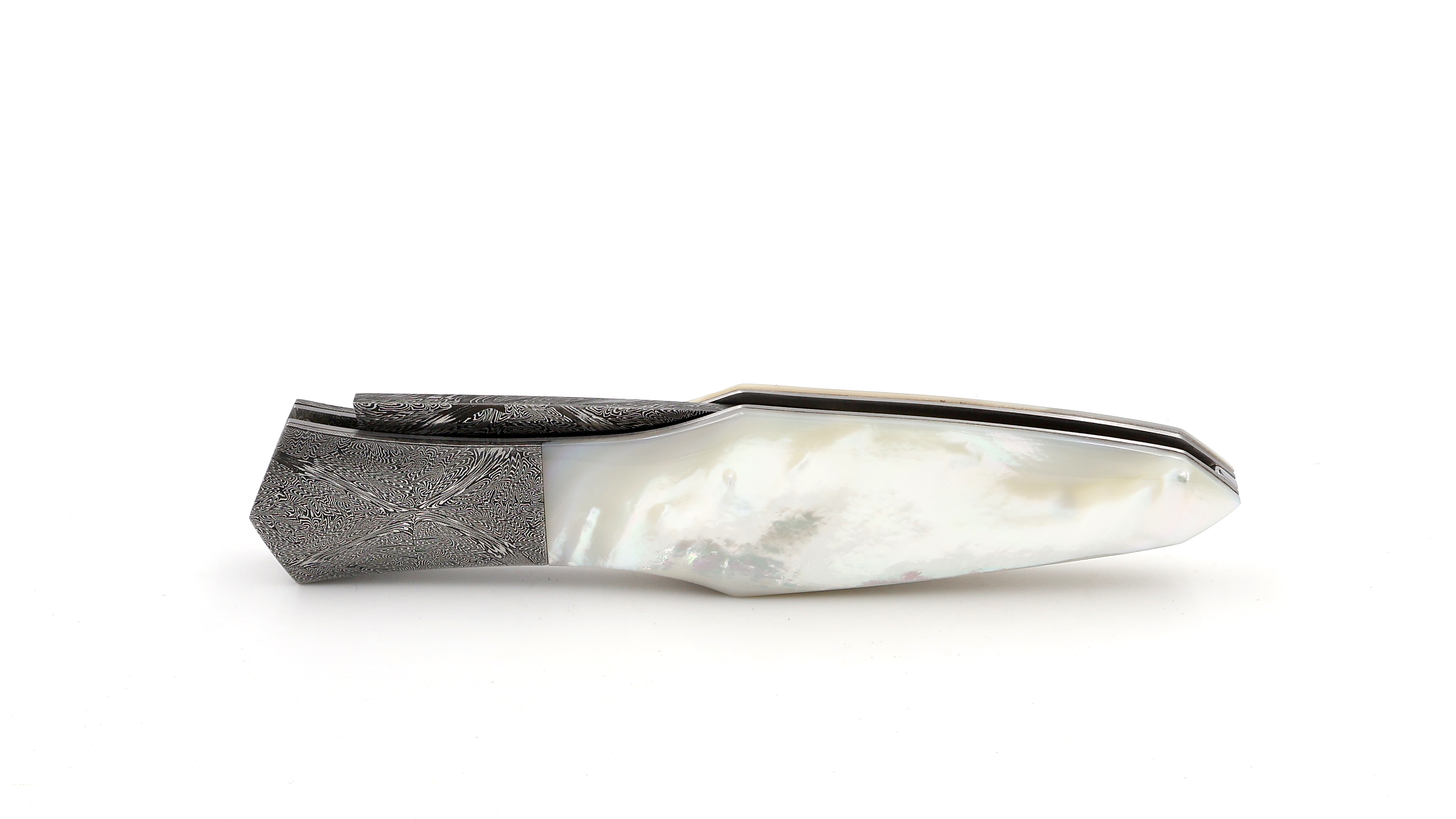 LARAUD Blades MagnaPinna Perlmutt Mosaik Damastklinge und Damastbacken