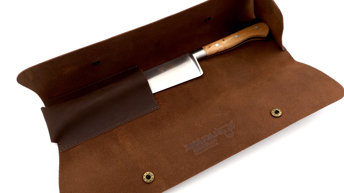 Laguiole en Aubrac Ledertasche für ein für Kochmesser bis 20 cm Klingenlänge