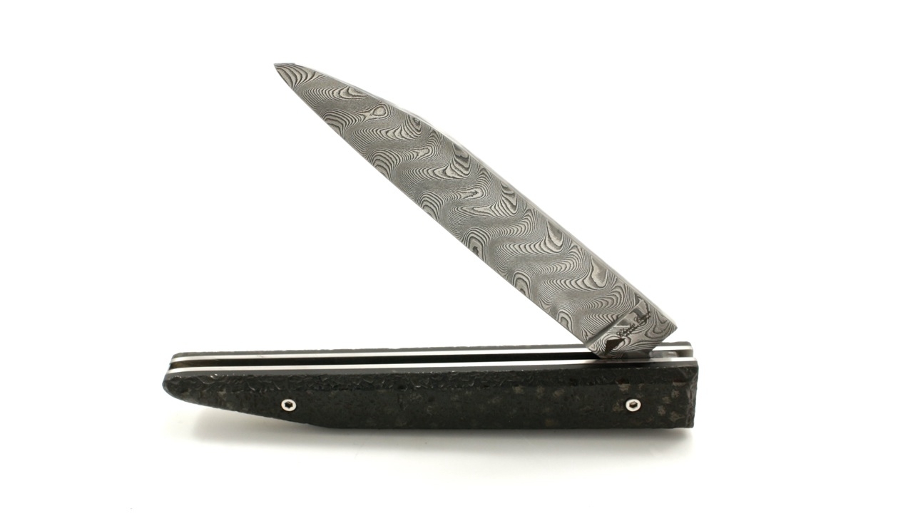 IMG_9174 Charles Canon Le TERRIL Damastklinge Griff Rohkohle brut