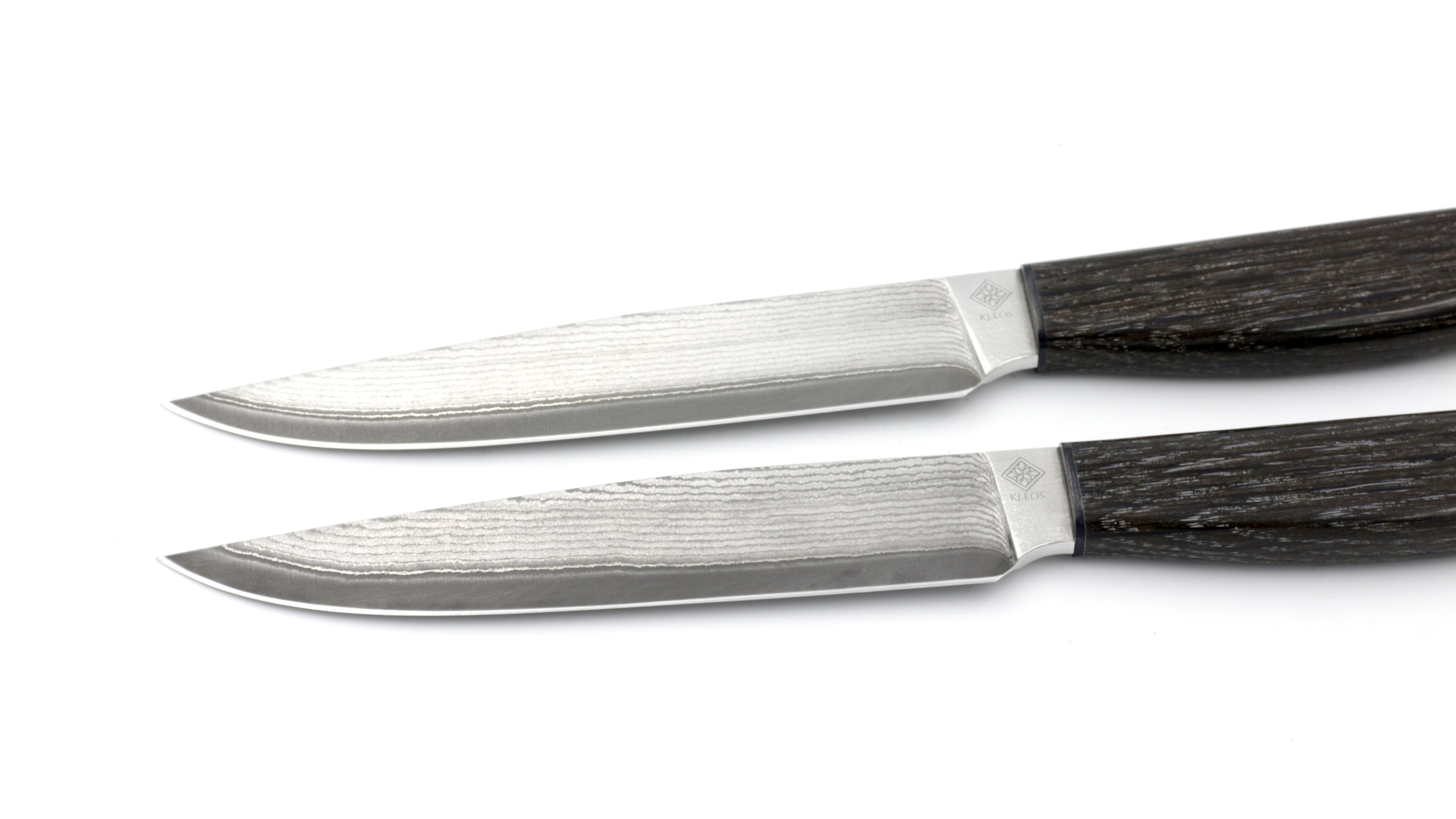 KLEOS Prestige Steakmesser VG10 Damast Mooreiche Set 2-tlg.